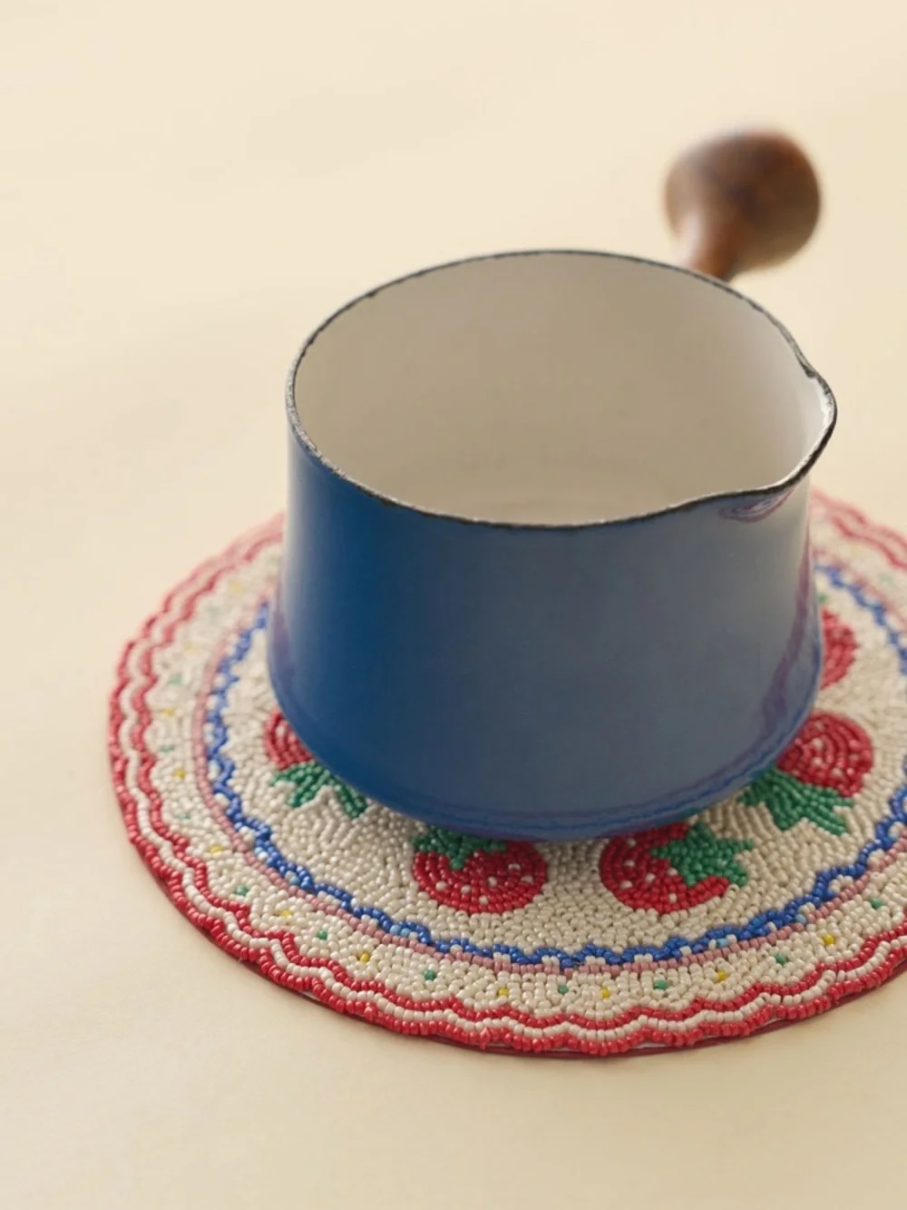 NWT For Love and Lemons Beaded Trivet Cookware Colorful Spring Summer Strawberry
